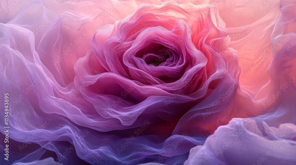 Delicate purple sheer fabric resembles a rose like bloom. Perfect for backgrounds, fashion design, greeting cards, and feminine concepts Delicate purple sheer fabric resembles a rose like bloom. Perfect for backgrounds, fashion design, greeting cards, and feminine concepts