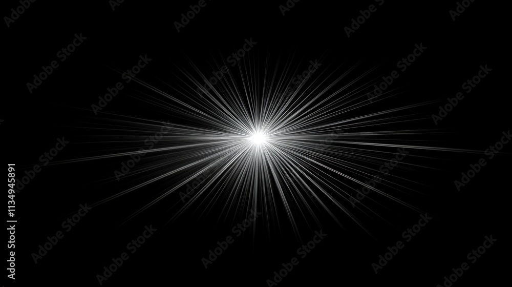 Bright Starburst Radiating Light Energy