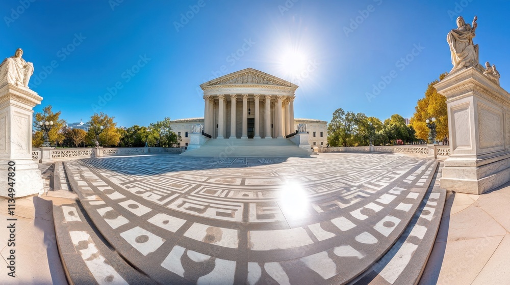 Obraz premium Supreme Court Building Washington DC Sunny Day
