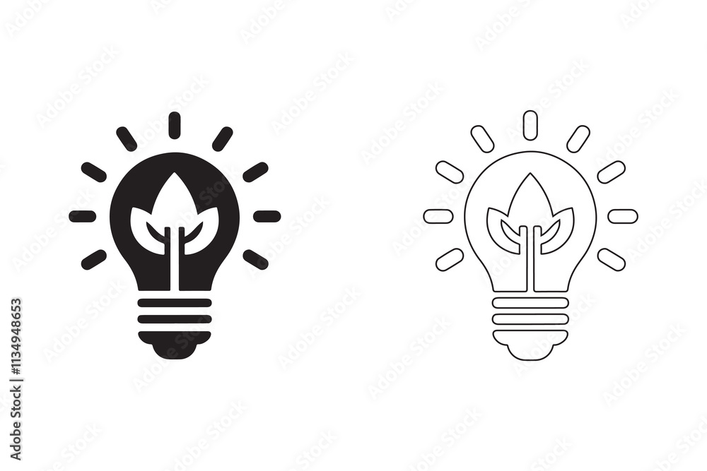Light icon silhouette on white background Light icon silhouette on white background