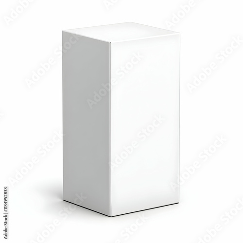 Blank White 3D Product Box Mockup