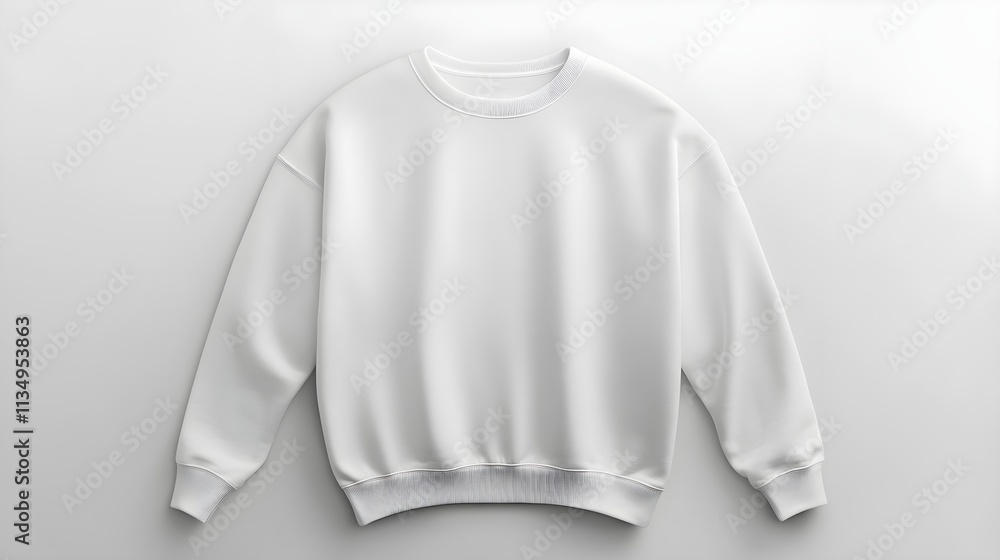 Fototapeta premium Plain white sweater isolated on a white background.