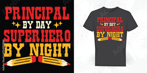 Funny Principle Vintage 100 Days Of School T-shirt Design