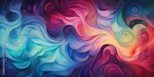 Colored swirl decorative background scene