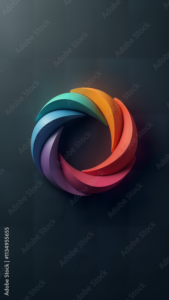 Modern 3D Logo for E-Learning Platform Modern 3D Logo for E-Learning Platform