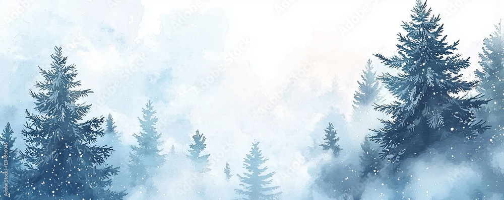 Winter panorama of spruce tree forest covered by fresh snow during Winter Christmas time banner wide panorama background. Panorama of spruce tree forest covered by fresh snow during Winter Christmast Winter panorama of spruce tree forest covered by fresh snow during Winter Christmas time banner wide panorama background. Panorama of spruce tree forest covered by fresh snow during Winter Christmast