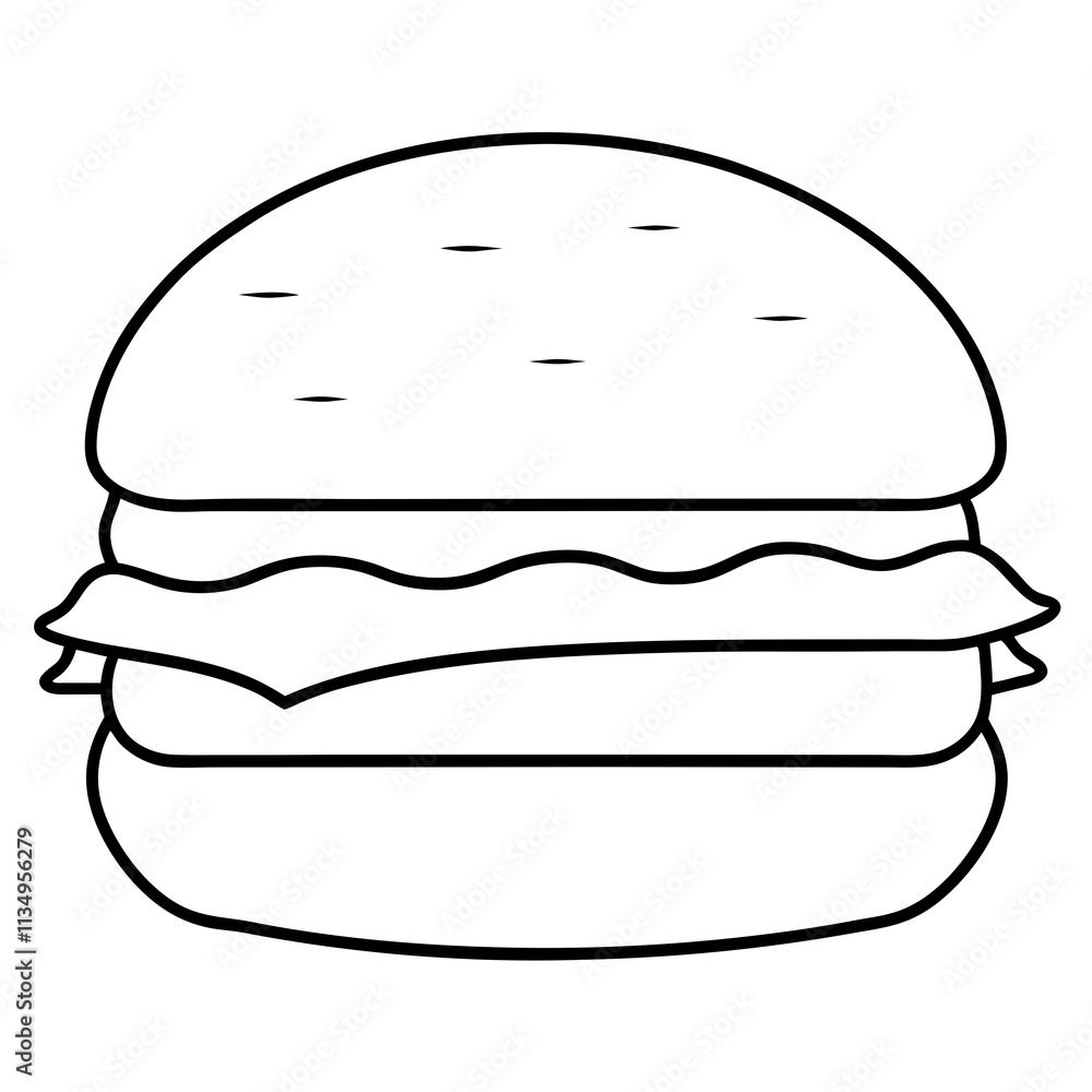 hamburger isolated on white