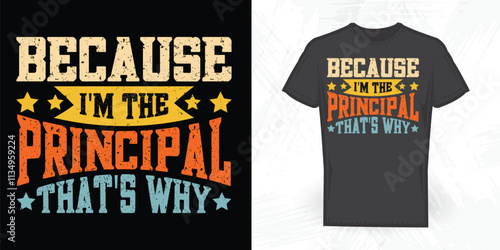 Funny Principle Vintage 100 Days Of School T-shirt Design