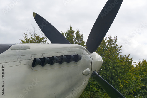 Engine and propeller of Spitfire Aircraft