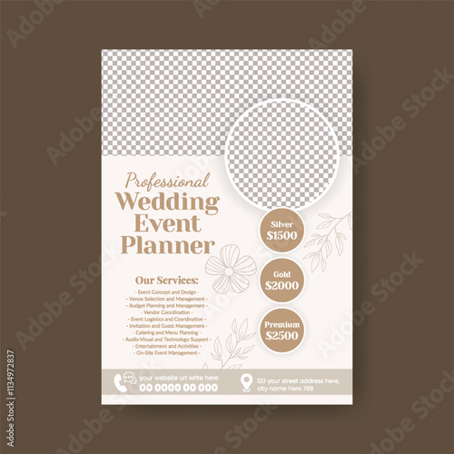 Luxury Modern vertical print flyer or poster template for wedding invitation, editable wedding event flyer or poster, wedding photography, Birthday celebration party, event management template design