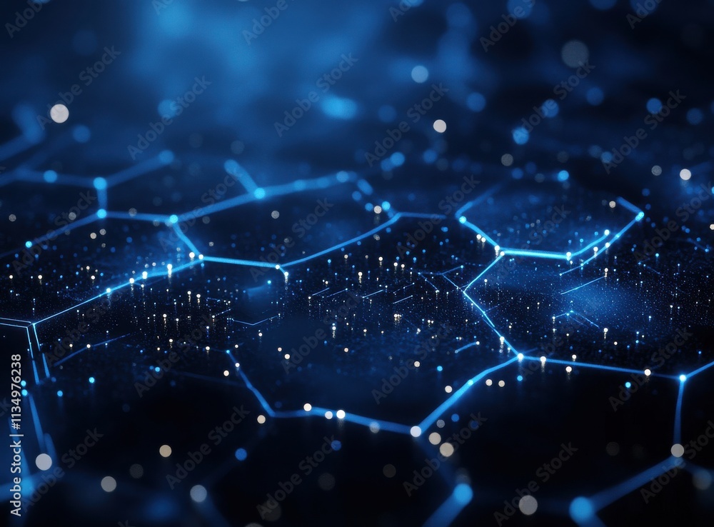 Obraz premium Abstract Hexagonal Network Design
