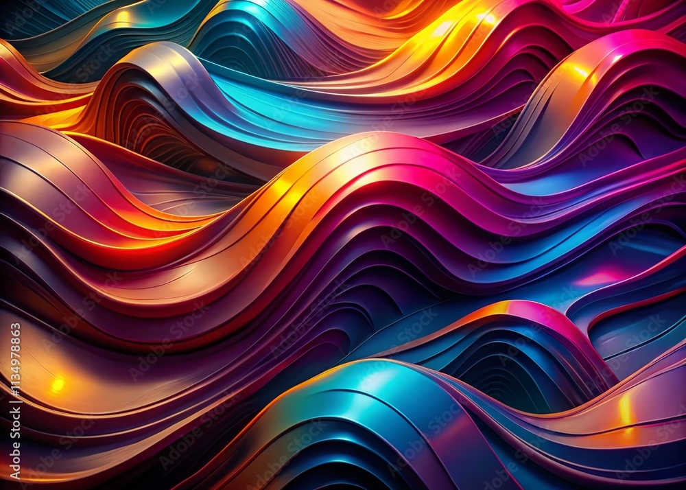 Futuristic Abstract Texture with 3D Flow Shapes and Vivid Gradient Colors for Dynamic Technology-Inspired Backgrounds and Minimalist Web Banners Futuristic Abstract Texture with 3D Flow Shapes and Vivid Gradient Colors for Dynamic Technology-Inspired Backgrounds and Minimalist Web Banners
