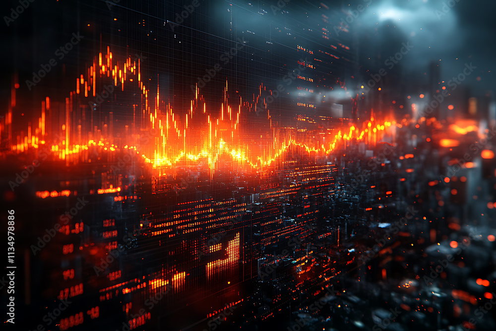 A illustration depicting the collapse of stock market values, with falling stock charts, crashing numbers, and a sense of economic turmoil, symbolizing a financial crisis
A illustration depicting the collapse of stock market values, with falling stock charts, crashing numbers, and a sense of economic turmoil, symbolizing a financial crisis