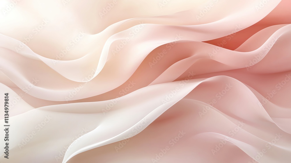 Obraz premium background, comforting soothing, abstract Soft pink and white silk fabric texture