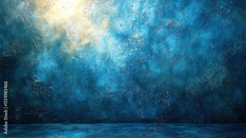 Swirling shades of blue and gold evoke a magical space perfect for creativity