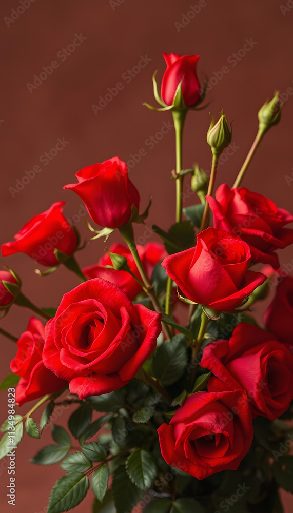 Naklejka premium red roses, masterpiece, with white tones