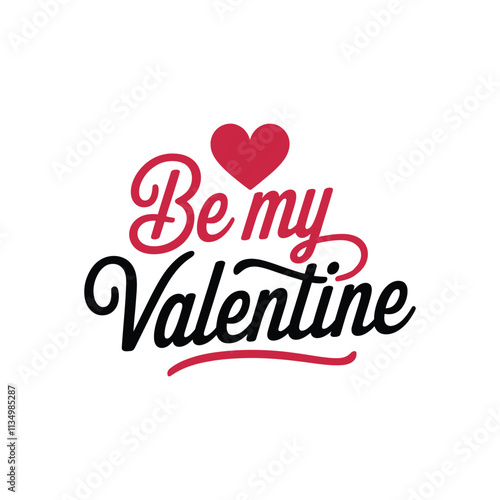 Happy Valentines day LetteringTypography Vector Illustration.