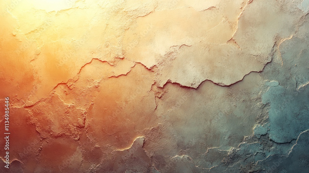 A close-up view of a textured wall with intricate cracks showcasing warm and cool tones A close-up view of a textured wall with intricate cracks showcasing warm and cool tones