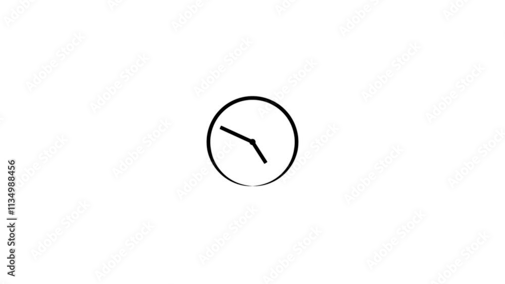 Clock icon animation on background .time concept Clock icon animation on background .time concept