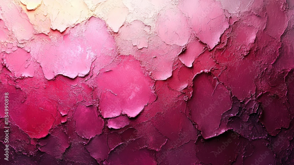 Layers of pink tones create a vivid and textured artwork showcasing skillful craftsmanship Layers of pink tones create a vivid and textured artwork showcasing skillful craftsmanship