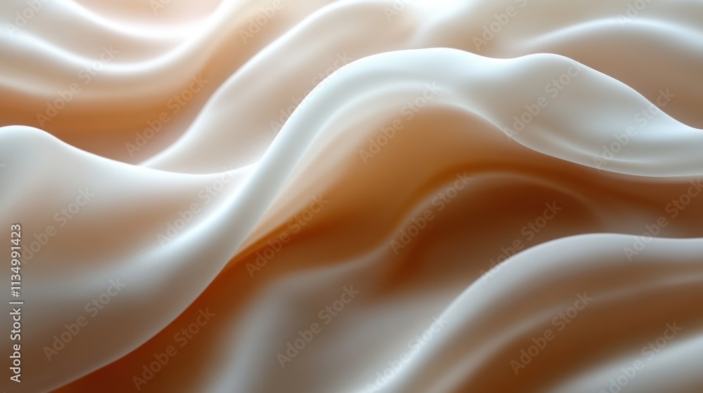 Soft waves of fabric embrace warmth, creating a serene and elegant visual experience Soft waves of fabric embrace warmth, creating a serene and elegant visual experience