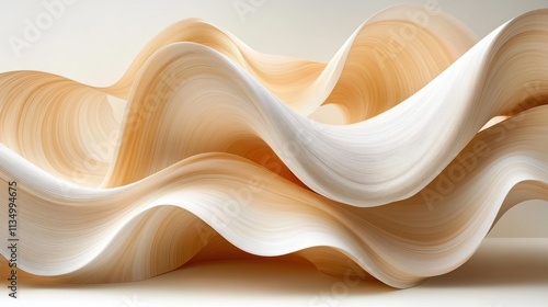 Intricate waves of smooth material showcase a blend of elegance and artistic craftsmanship