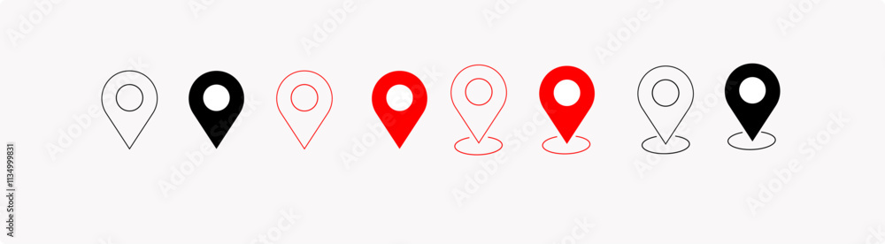 location icon, map symbol, pointer vector button, sign icon location, gps illustration location icon, map symbol, pointer vector button, sign icon location, gps illustration