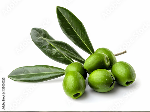 Wallpaper Mural green olives on white background Torontodigital.ca