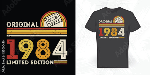 Funny Old School Hip Hop Vintage Cassette Music Mixtape T-shirt Design