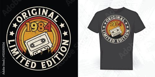 Funny Old School Hip Hop Vintage Cassette Music Mixtape T-shirt Design