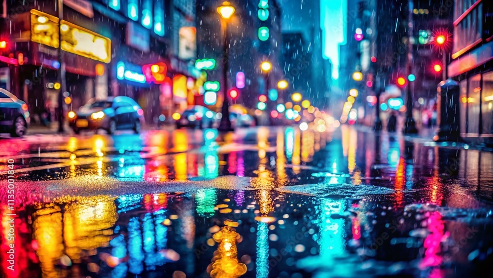 Heavy Raindrops Creating Reflections on Urban Streets During a Stormy Day with City Lights and Wet Surfaces Capturing the Essence of Urban Exploration in Rainy Weather Heavy Raindrops Creating Reflections on Urban Streets During a Stormy Day with City Lights and Wet Surfaces Capturing the Essence of Urban Exploration in Rainy Weather