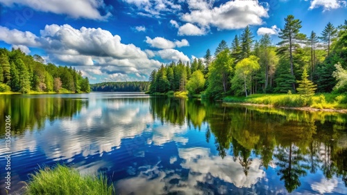 Kettles Lake Ontario Summer Landscape: Midland, Canada Forest Park Nature Photography