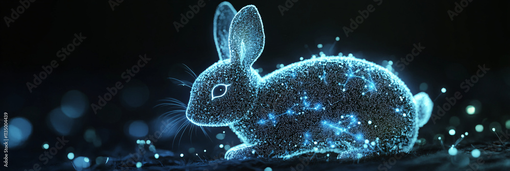 A futuristic rabbit icon glowing with population data, symbolizing online wildlife conservation platforms, habitat protection tools, and ecological research initiatives. A futuristic rabbit icon glowing with population data, symbolizing online wildlife conservation platforms, habitat protection tools, and ecological research initiatives.