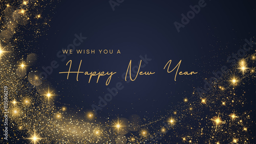 Happy new year greetings card vectors illustrator 