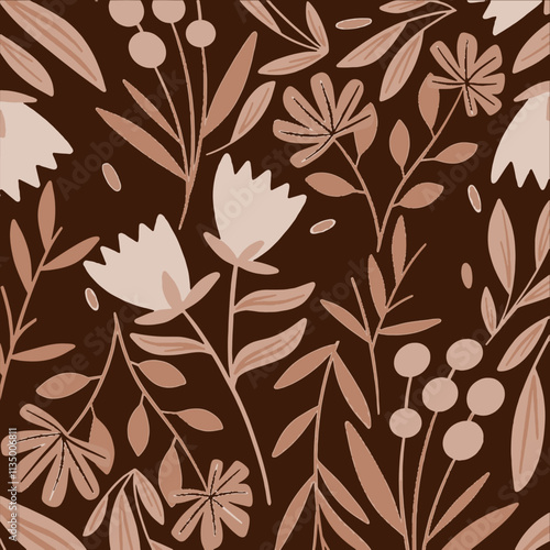 Wallpaper Mural Seamless PAttern Design Art Flower Fabric Torontodigital.ca