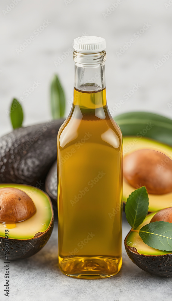 Fresh avocado oil in a bottle for cosmetic and massage use , natural, pure, avocado, oil, skin care, beauty, collage style, with white tones Fresh avocado oil in a bottle for cosmetic and massage use , natural, pure, avocado, oil, skin care, beauty, collage style, with white tones