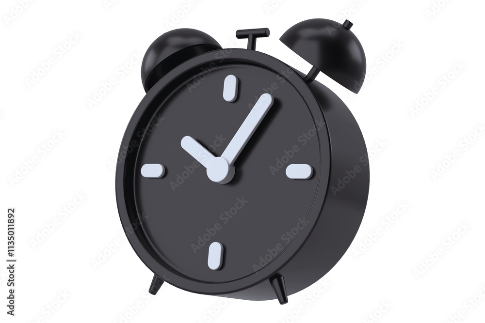3D alarm clock illustration on the white background 3D alarm clock illustration on the white background