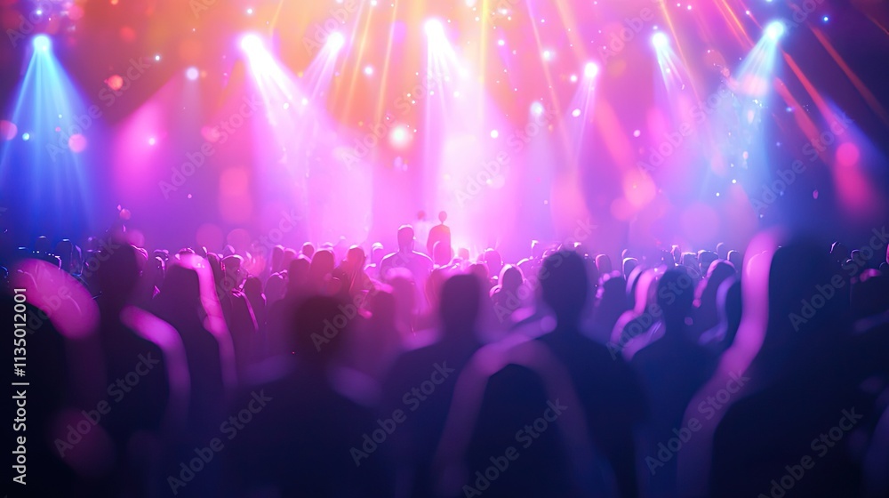 A vibrant concert scene illuminated by dancing beams of colorful lasers that pulsate with the music s beat, capturing the thrill of a live performance atmosphere. A vibrant concert scene illuminated by dancing beams of colorful lasers that pulsate with the music s beat, capturing the thrill of a live performance atmosphere.