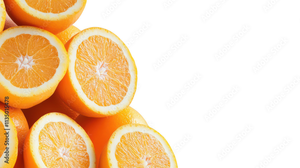 Freshly Cut Oranges in a Stack Freshly Cut Oranges in a Stack