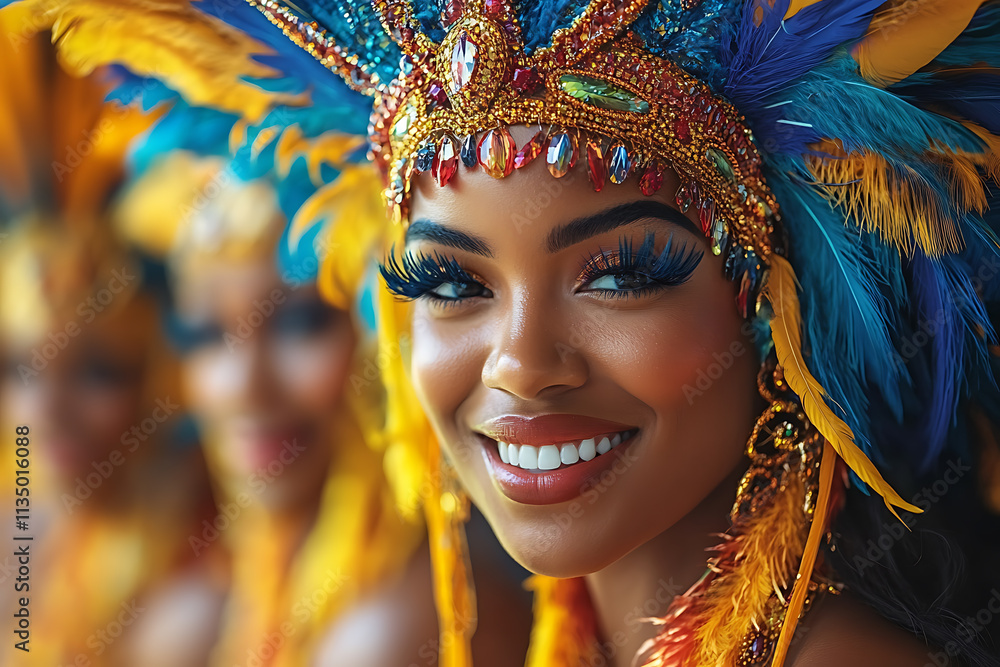 A lively Rio Carnival scene showcasing dancers in vibrant feathered costumes, samba performers, and festive floats under bright city lights, celebrating Brazilian joy and culture.
A lively Rio Carnival scene showcasing dancers in vibrant feathered costumes, samba performers, and festive floats under bright city lights, celebrating Brazilian joy and culture.