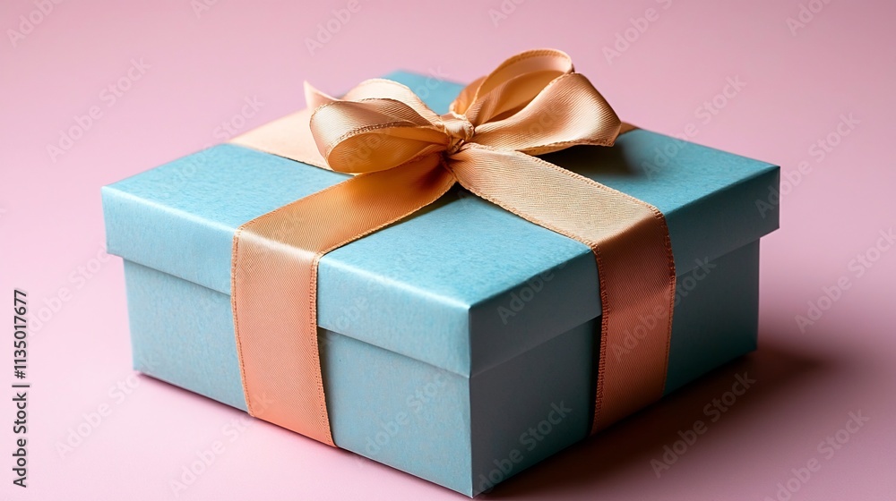 Cheerful Ribboned Gift Box Unrolling to Reveal Personal Message Cheerful Ribboned Gift Box Unrolling to Reveal Personal Message