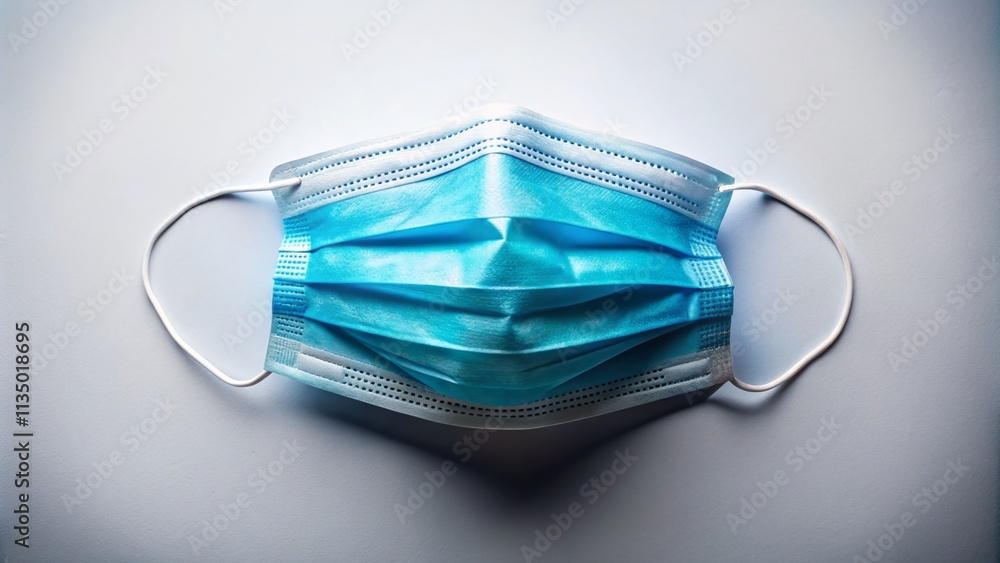 Isolated Medical Face Mask on White Background for Protection Against Viruses and Pollution, Highlighting Essential Health Safety Measures in Modern Times Isolated Medical Face Mask on White Background for Protection Against Viruses and Pollution, Highlighting Essential Health Safety Measures in Modern Times