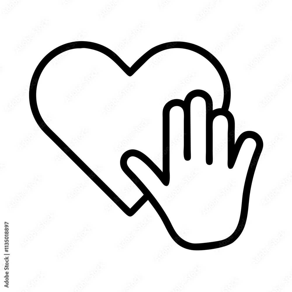 hand on heart icon, independence day line art, independence icon - simple black line art icon of hand on heart, for independence day celebrations. independence vector art. hand on heart icon, independence day line art, independence icon - simple black line art icon of hand on heart, for independence day celebrations. independence vector art.