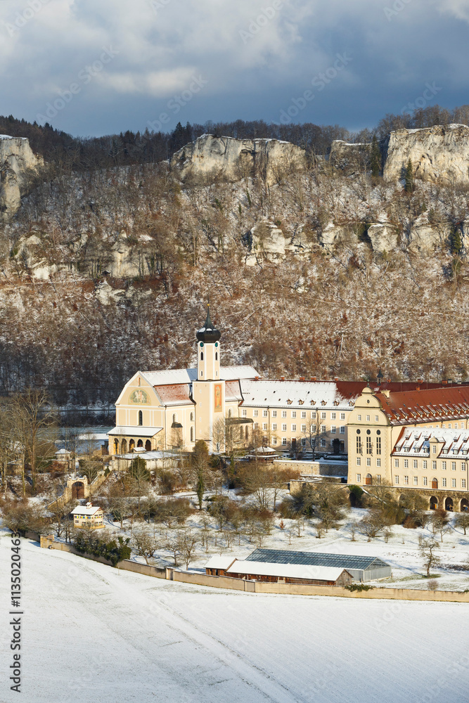 Obraz premium Erzabtei St. Martin zu Beuron im Oberen Donautal im Landkreis Sigmaringen (Schwäbische Alb)