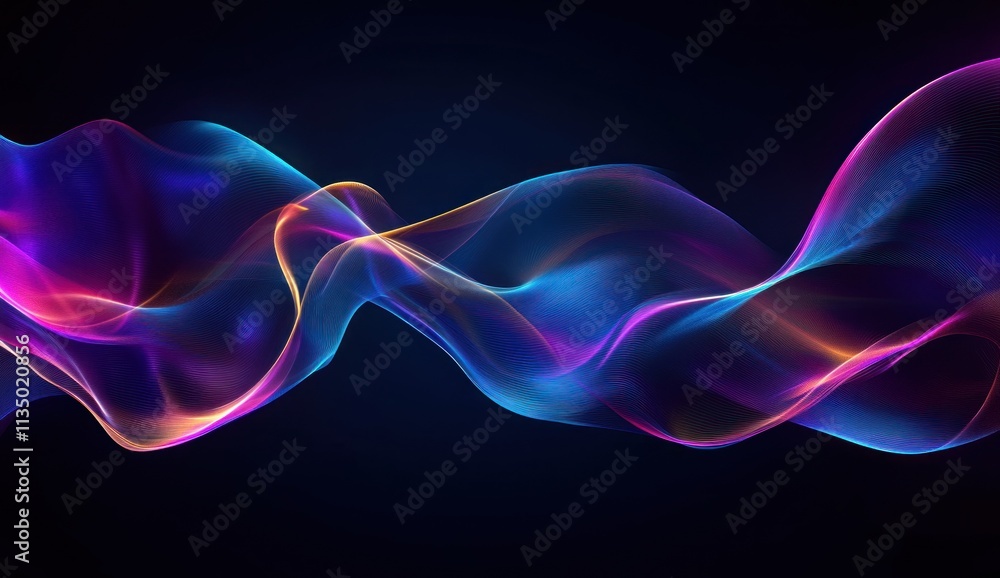 Abstract colorful neon wave. Abstract colorful neon wave.
