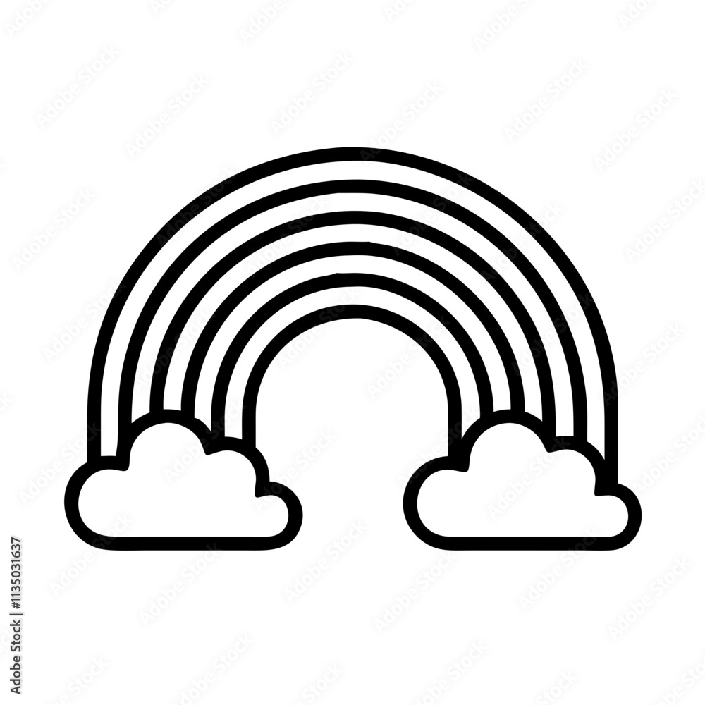 rainbow icon, emoji day line art, emoji icon - simple black line art icon of rainbow, symbolizing emoji day topic celebrations. emoji vector art. rainbow icon, emoji day line art, emoji icon - simple black line art icon of rainbow, symbolizing emoji day topic celebrations. emoji vector art.
