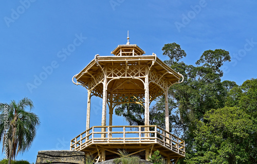 Obraz na płótnie Chinese pagoda on Quinta da Boa Vista, Rio de Janeiro, Brazil w salonie