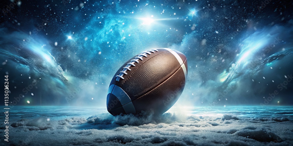Football Against a Celestial Background Football Against a Celestial Background