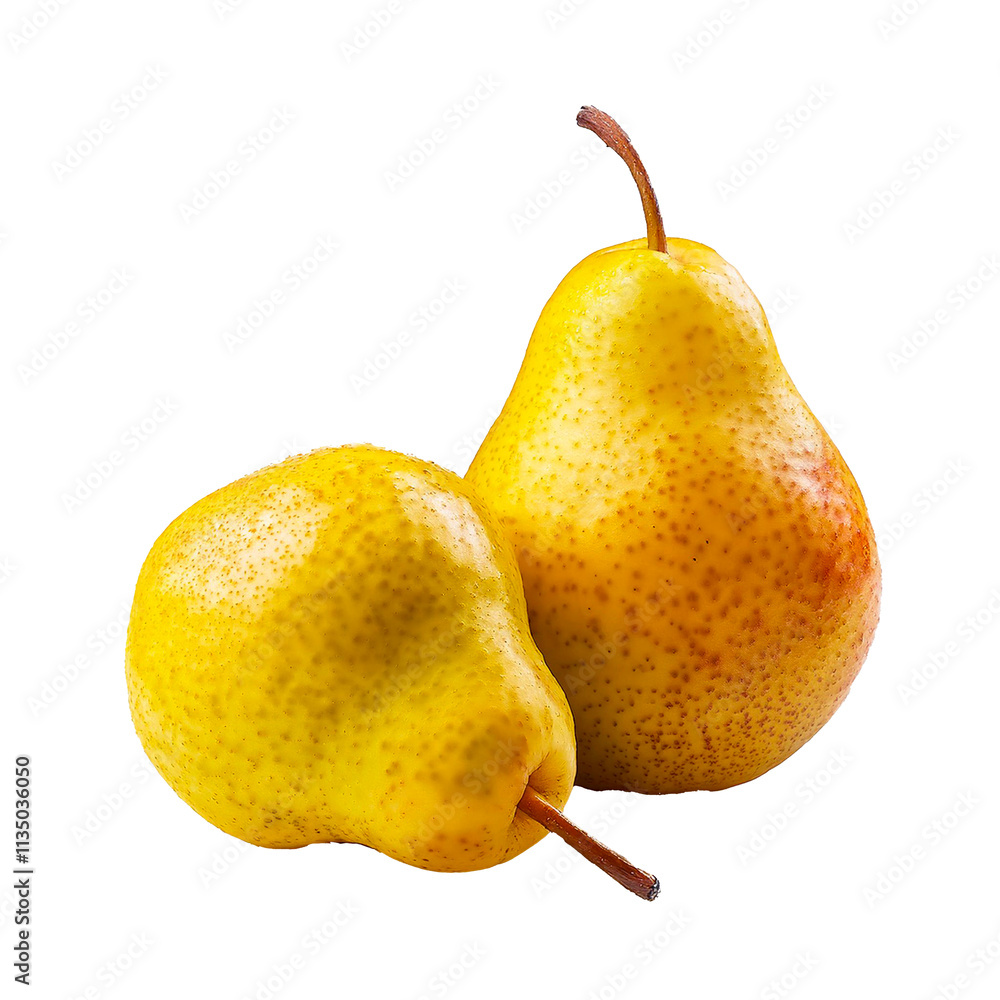 yellow pear on a white and transparent background yellow pear on a white and transparent background