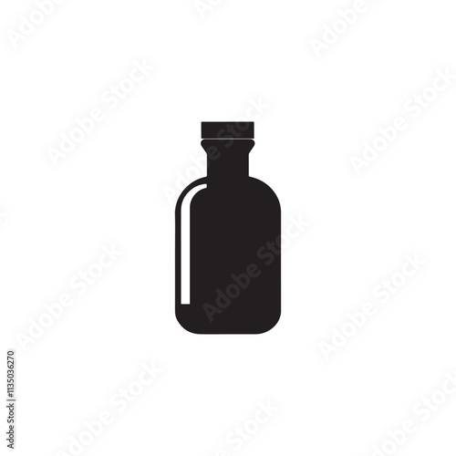 Simple Silhouette of Medicine Bottle 